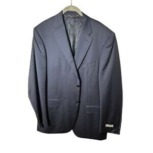 NWT Canali Unfinished Sleeves Two Button Single Breasted Blazer Gray Size 44R